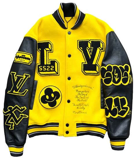 lv bomber jacket|louis vuitton varsity jacket yellow.